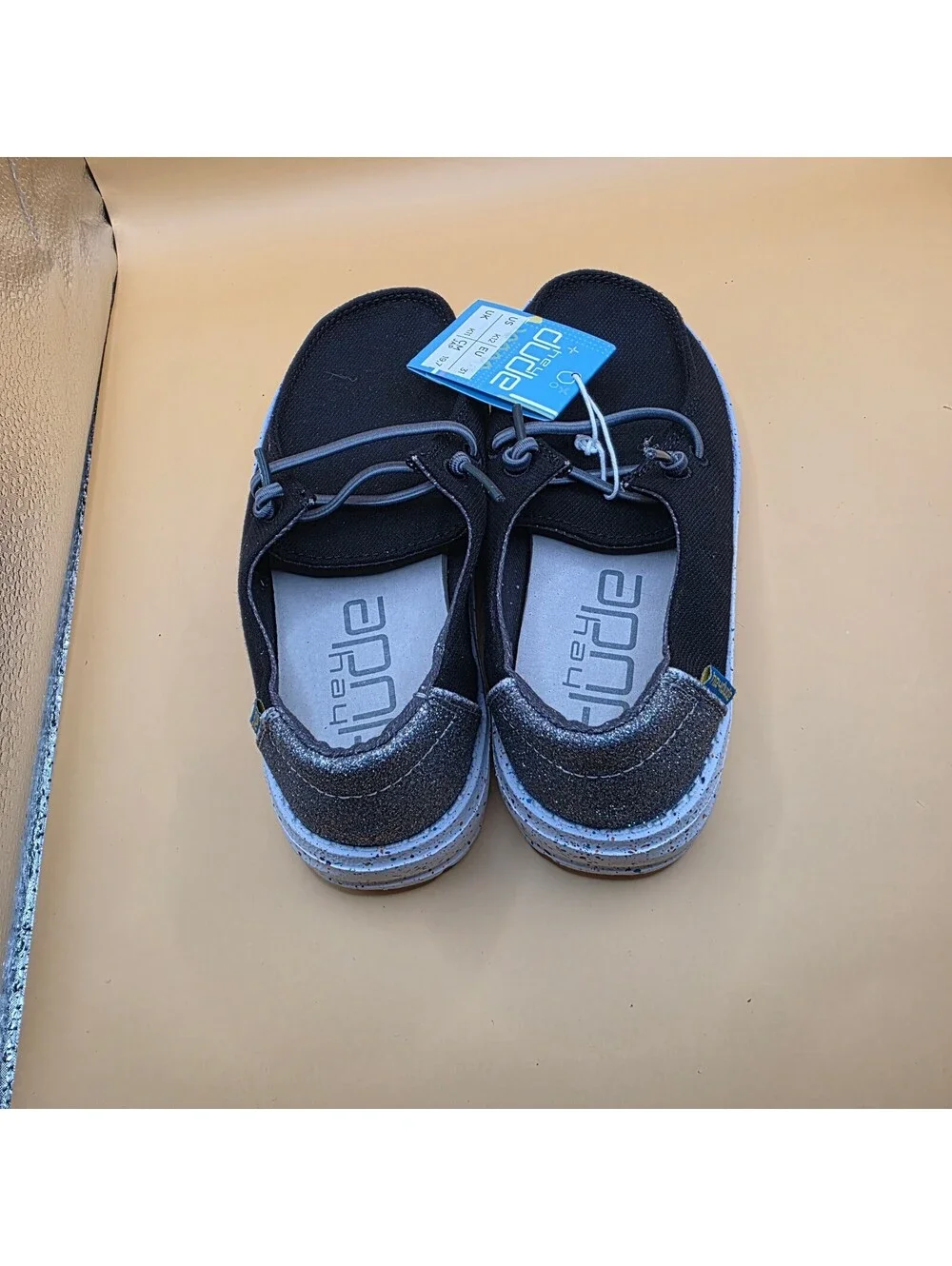 Hey Dude Black Canvas Casual Shoes Kids Size K12